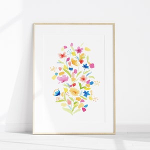 Colorful Wall Decor, Flower Printable Wall Art, Modern Botanical Art ...