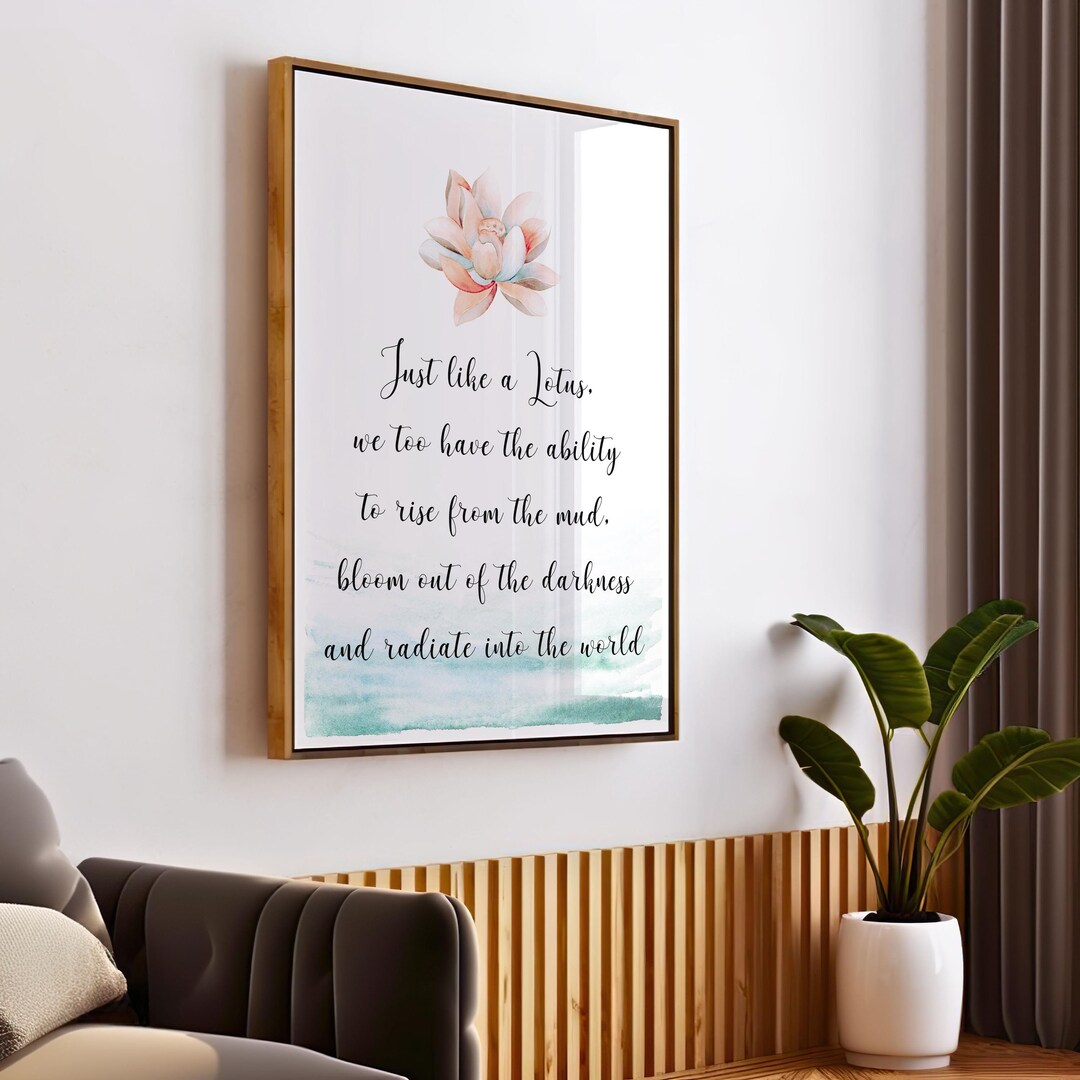 Lotus Flower Watercolor Print, Spiritual Zen Wall Art (digital Download ...