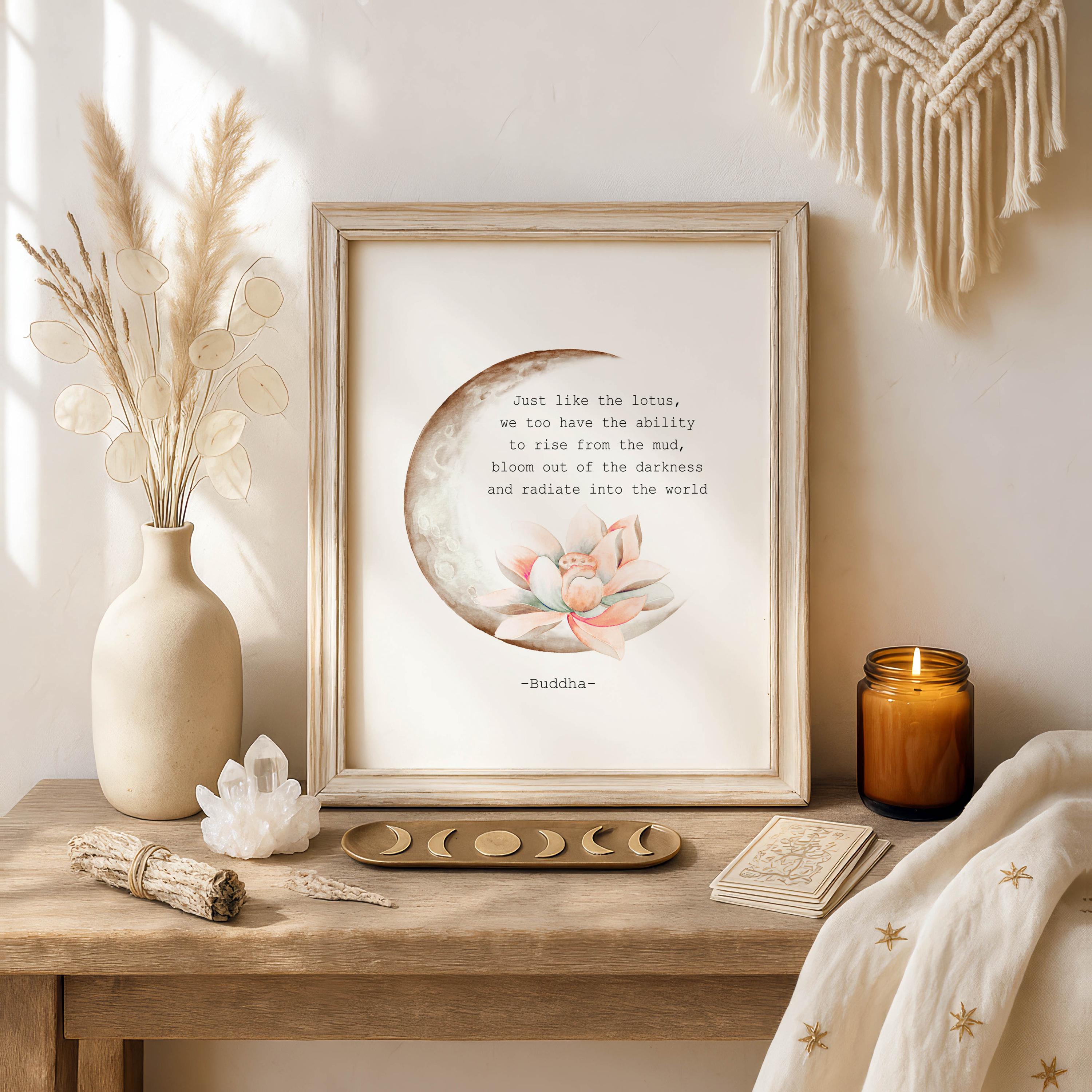 Lotus Flower Quote Wall Art, Just Like the Lotus Poster, Zen Printable ...