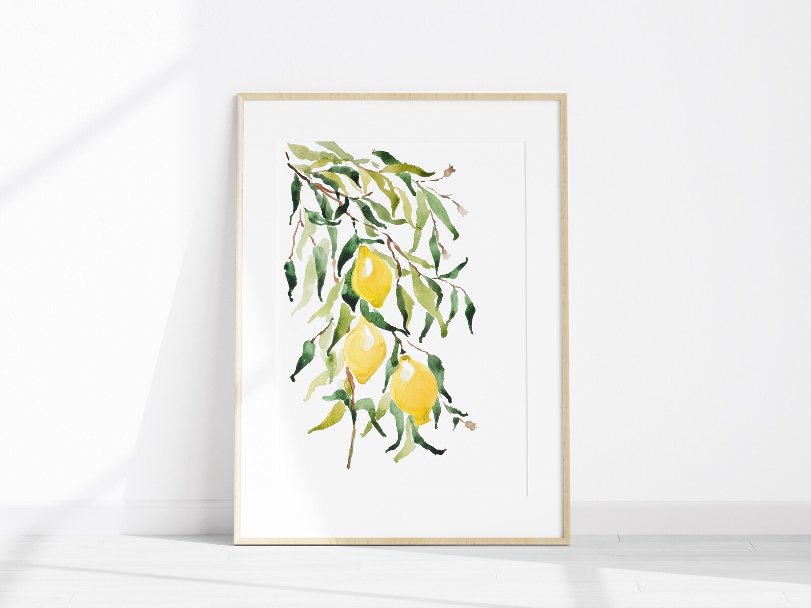 Italian Lemon Wall Art Set of 2 Printable Lemon Artwork - Etsy