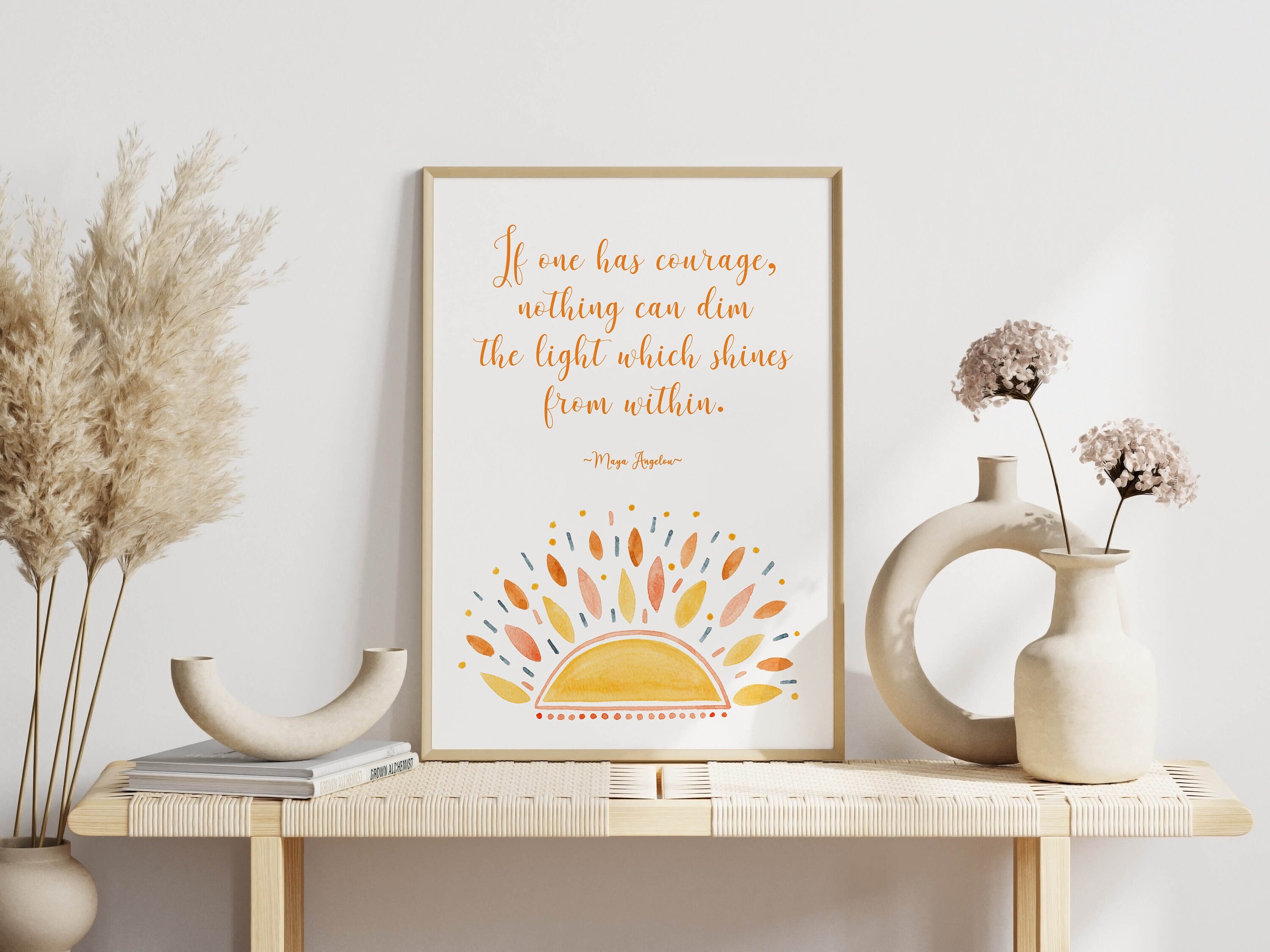 Maya Angelou Quote Wall Art Inspirational Quote for Nursery Etsy