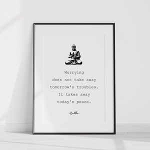 Buddha Wall Art, Motivational Quote Printable, Meditation Artwork ...