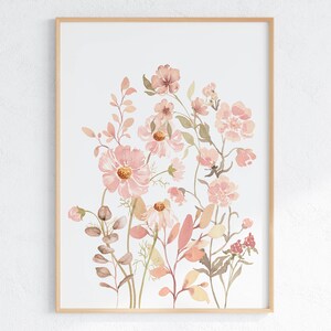 Flower Watercolor Print Set of 2 Floral Wall Art Printable Wildflower ...