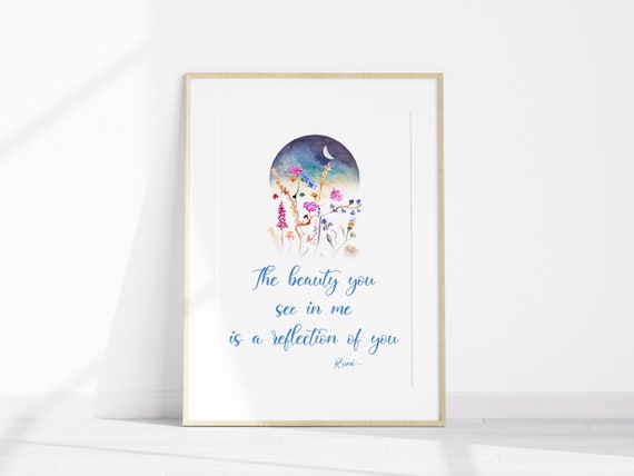 Inspirational Quote of Rumi Printable Colorful Boho Artwork | Etsy