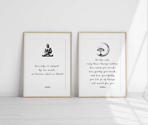 Buddha Inspiring Life Quote Plaque - Mindfulness Wall Sign Home Decor By Maddison Gifts