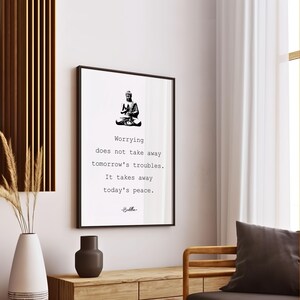 Buddha-citat Väggkonsttryck: Zenmeditationsaffisch, Inre Frid-dekor (digital nedladdning) bild 5
