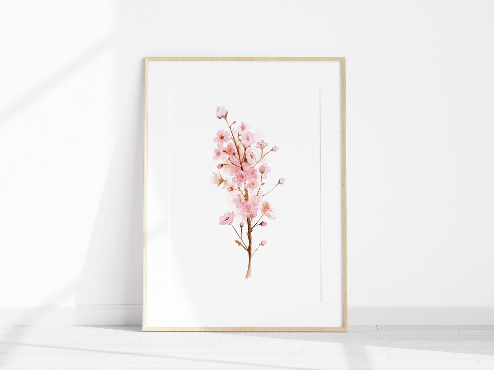 Cherry Blossom Wall Decor, Digital Download Print Set of 2, Blush Pink ...