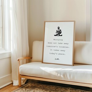 Buddha-citat Väggkonsttryck: Zenmeditationsaffisch, Inre Frid-dekor (digital nedladdning) bild 6