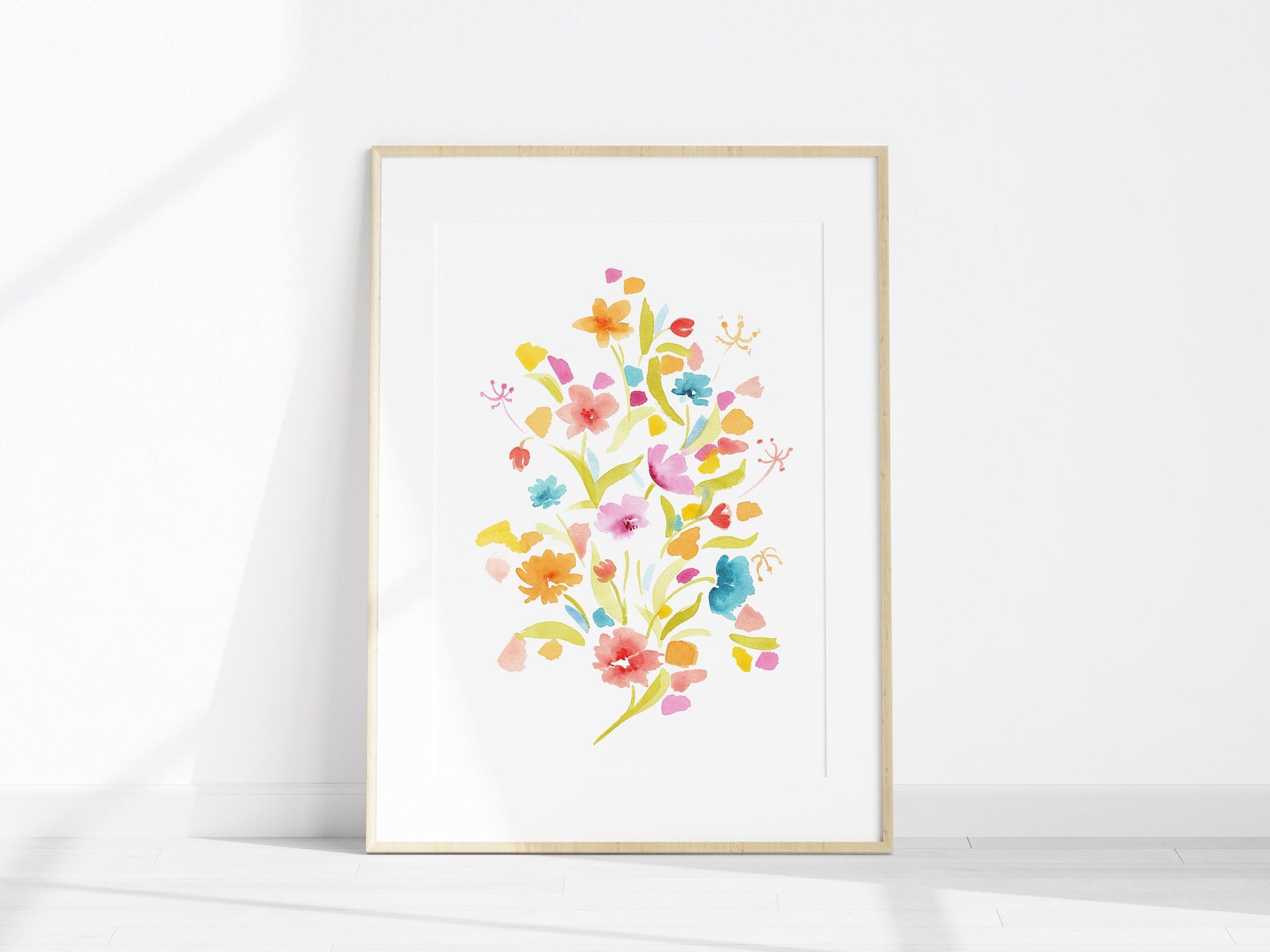 Colorful Wall Decor Flower Printable Wall Art Modern - Etsy