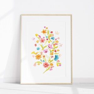 Colorful Wall Decor, Flower Printable Wall Art, Modern Botanical Art ...