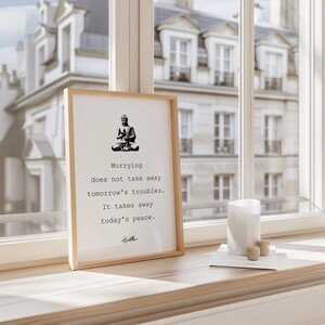 Buddha-citat Väggkonsttryck: Zenmeditationsaffisch, Inre Frid-dekor (digital nedladdning) bild 7