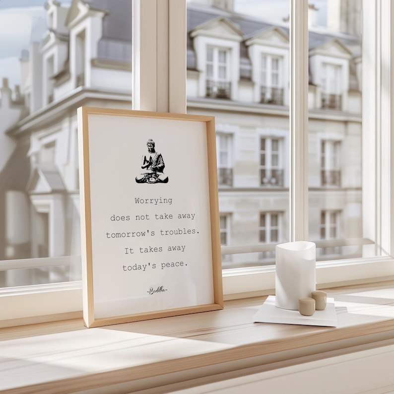Buddha-citat Väggkonsttryck: Zenmeditationsaffisch, Inre Frid-dekor (digital nedladdning) bild 7
