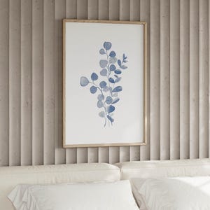Set de acuarelas de eucalipto azul: Arte botánico minimalista (descarga digital) imagen 3