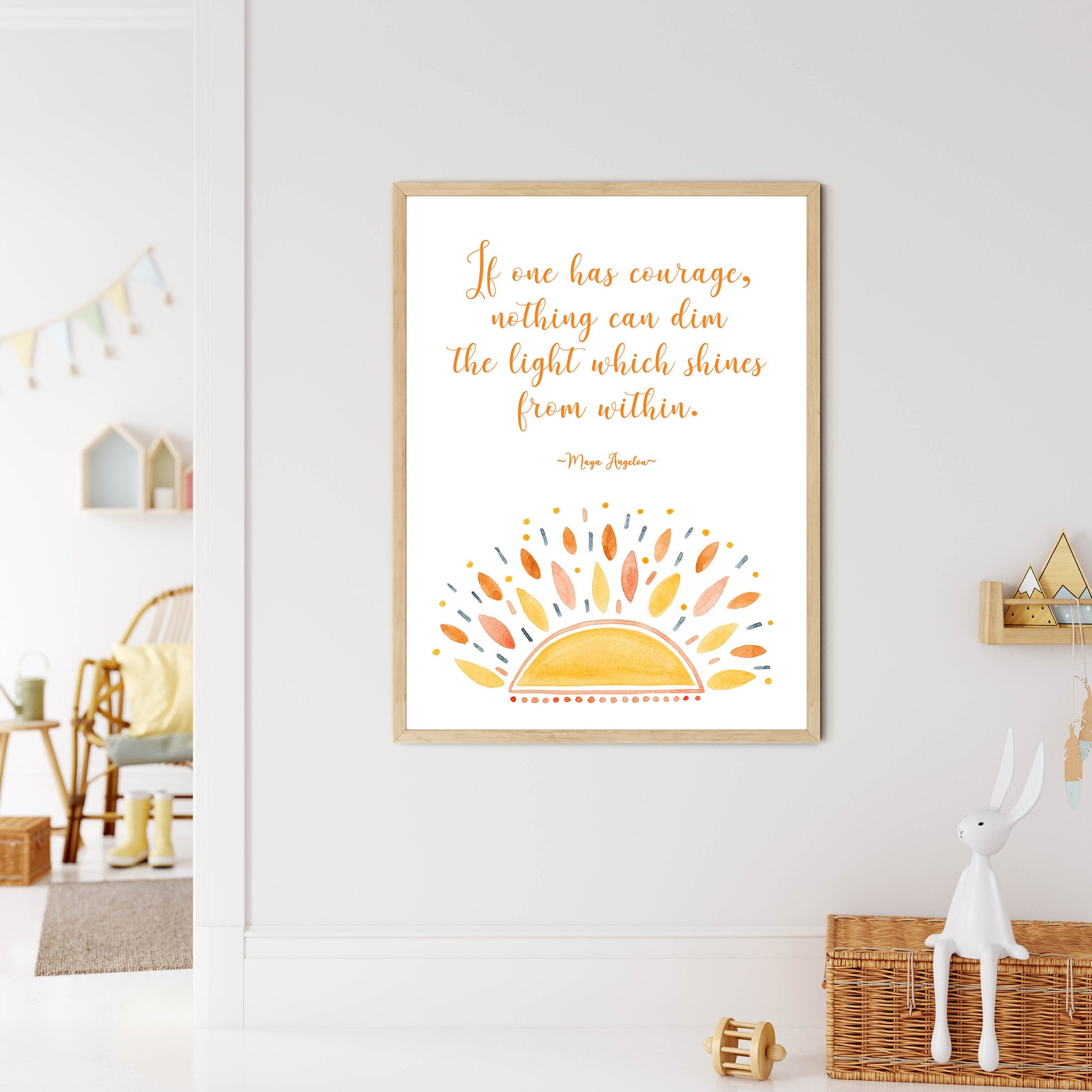 Maya Angelou Quote Wall Art Inspirational Quote for Nursery | Etsy