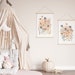 Boho Girl Nursery Wall Art Set of 2, Wildflower Baby Room Prints, Boho ...