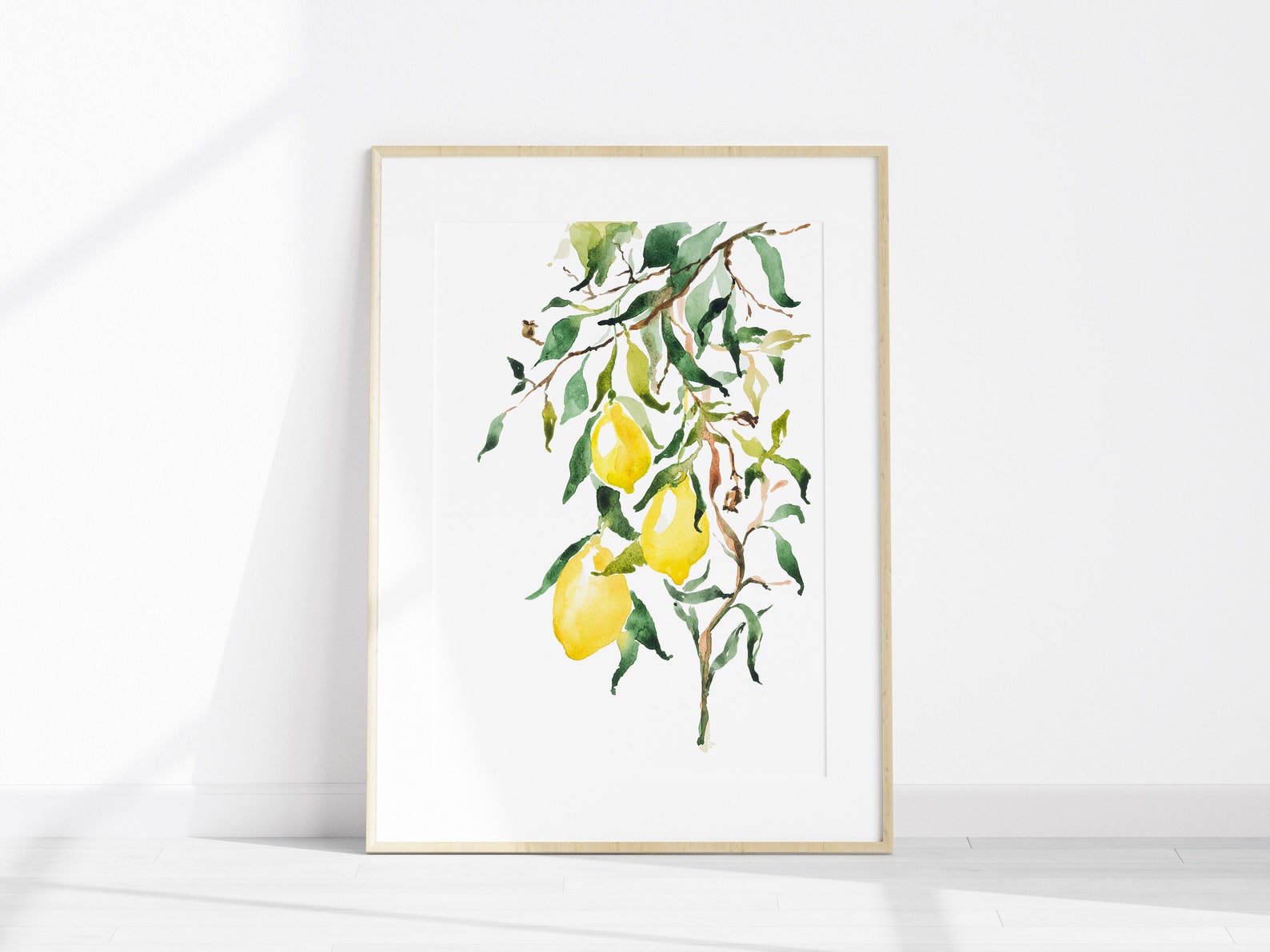 Italian Lemon Wall Art Set of 2 Printable Lemon Artwork - Etsy
