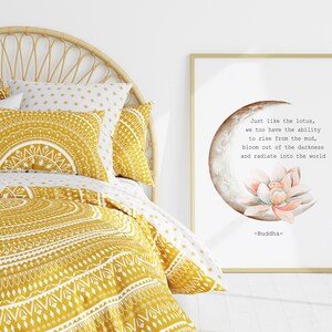 Lotus Flower Quote Wall Art, Just Like the Lotus Poster, Zen Printable ...