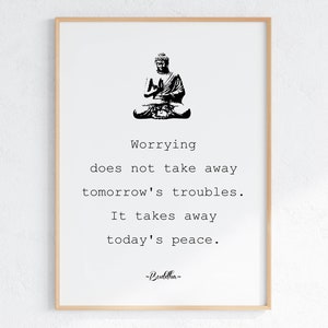 Buddha-citat Väggkonsttryck: Zenmeditationsaffisch, Inre Frid-dekor (digital nedladdning) bild 2