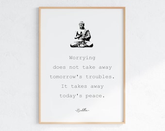 Buddha Wall Art, Motivational Quote Printable, Meditation Artwork, Inner Peace Poster, Zen Quote, Mindfulness Print, Digital Download