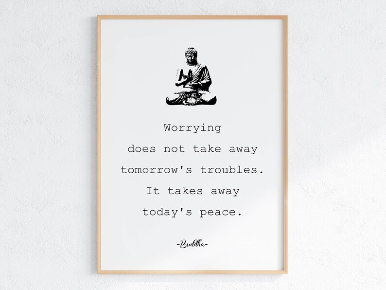 Buddha-citat Väggkonsttryck: Zenmeditationsaffisch, Inre Frid-dekor (digital nedladdning) bild 2
