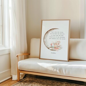 Lotus Flower Quote Wall Art, Just Like the Lotus Poster, Zen Printable ...