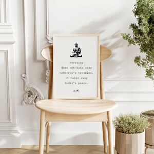 Buddha-citat Väggkonsttryck: Zenmeditationsaffisch, Inre Frid-dekor (digital nedladdning) bild 8
