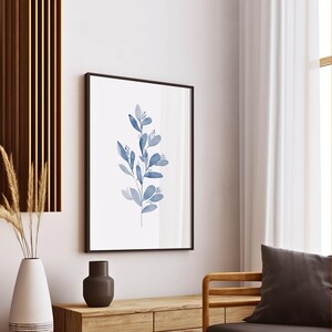 Set de acuarelas de eucalipto azul: Arte botánico minimalista (descarga digital) imagen 8