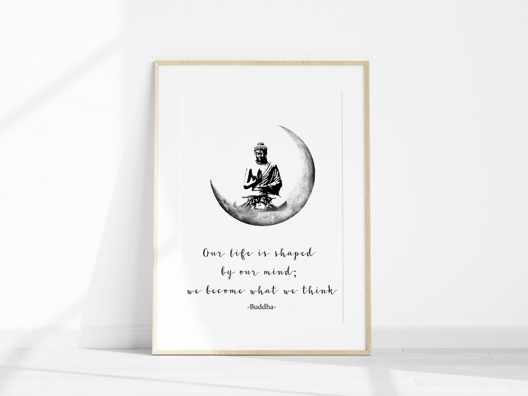Mindfulness Poster, Buddha Quotes Signs, Spiritual Decor, Zen Wall Art ...