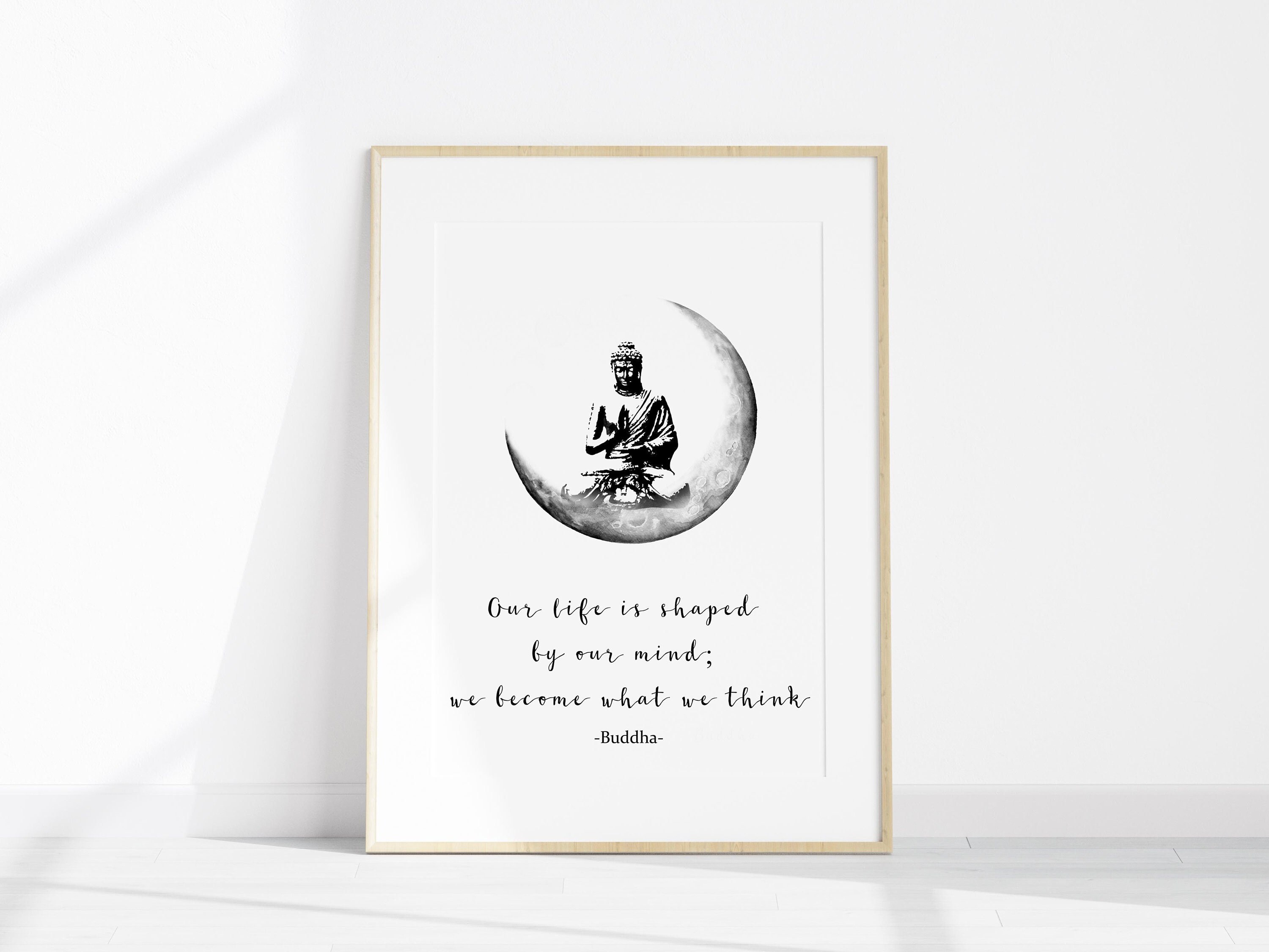 Mindfulness Poster Buddha Quotes Signs Spiritual Decor Zen - Etsy