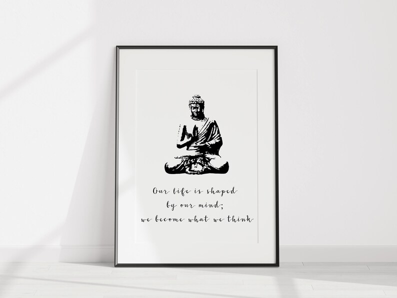 Buddha Quotes Printable Wall Art Set of 3 Zen Buddhism - Etsy