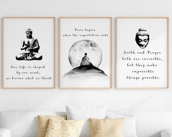 ZEN QUOTE POSTER 3 "Happiness is not a state..." PHOTO PRINT BUDDHISM MOTIVATION