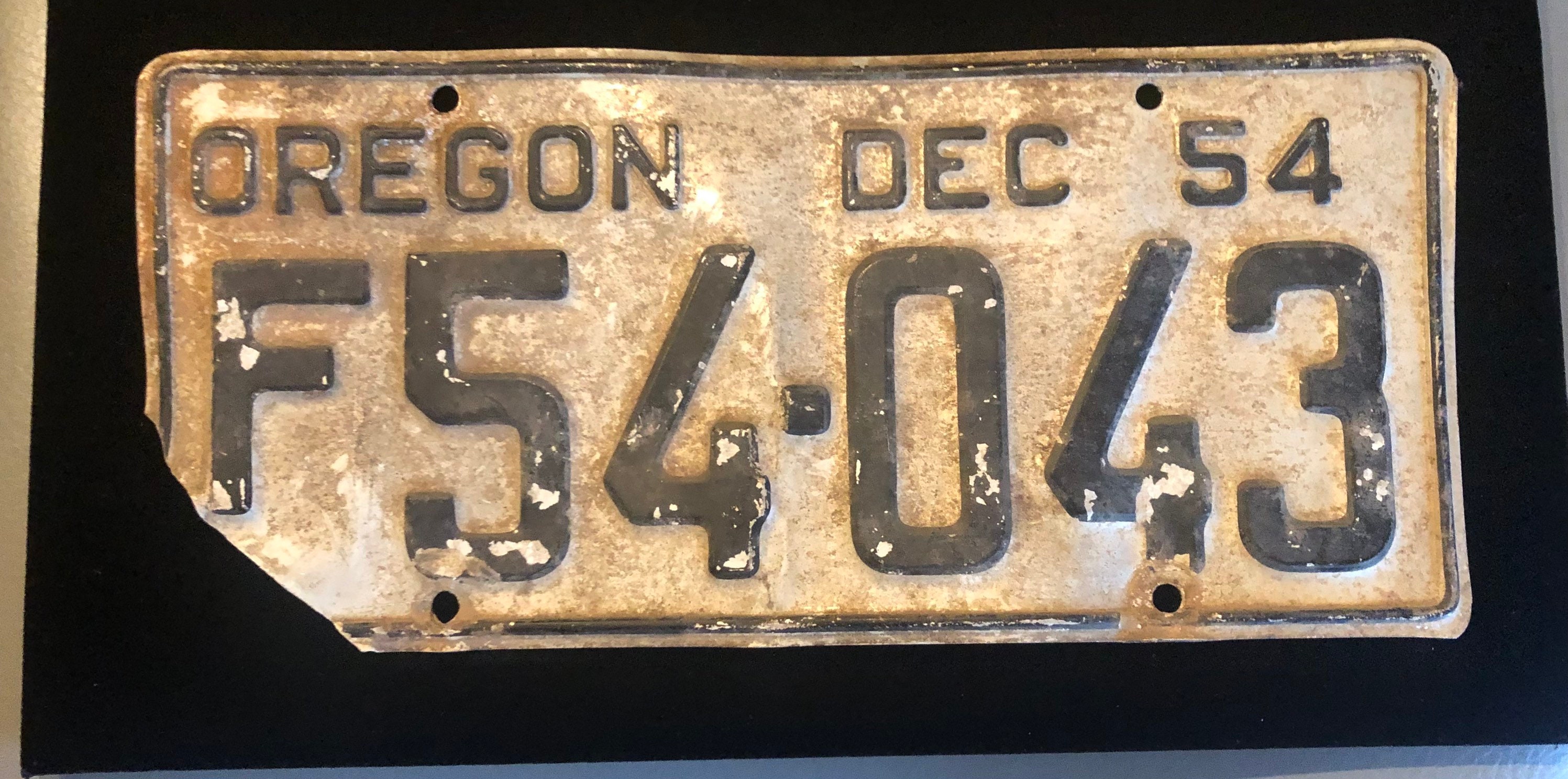 Vintage Original 1954 Oregon License Plate in Fair Condition - Etsy