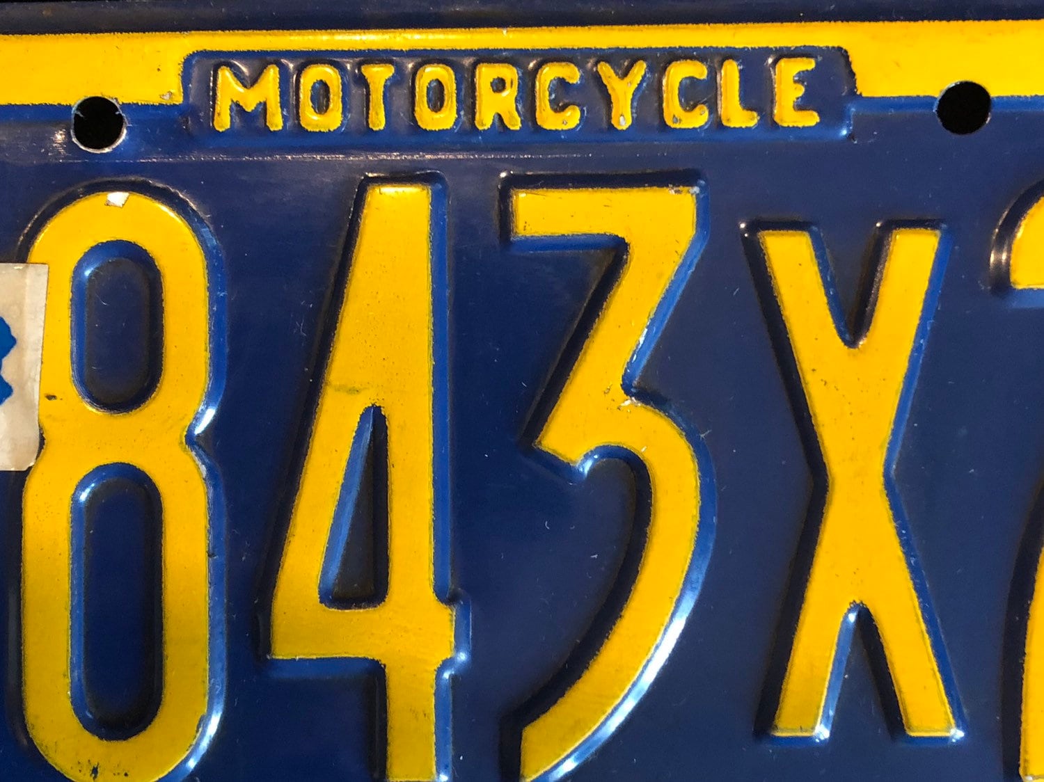 1976 Vintage Original PA Motorcycle License Plate in Mint Etsy