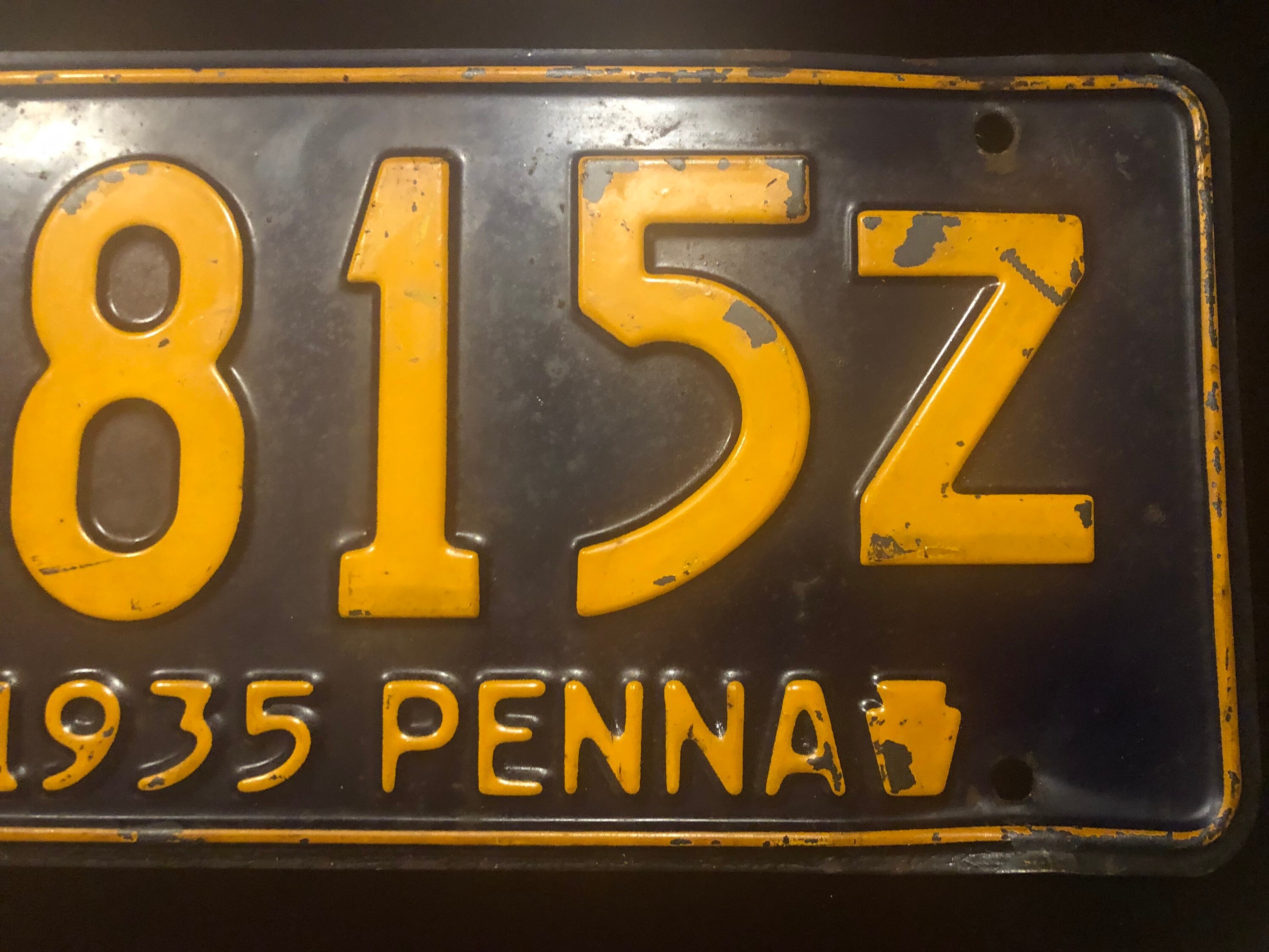 Vintage 1935 PA License Plate in Clean Condition - Etsy