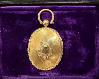 Vintage Gold Filled Locket with Tintype Portrait
