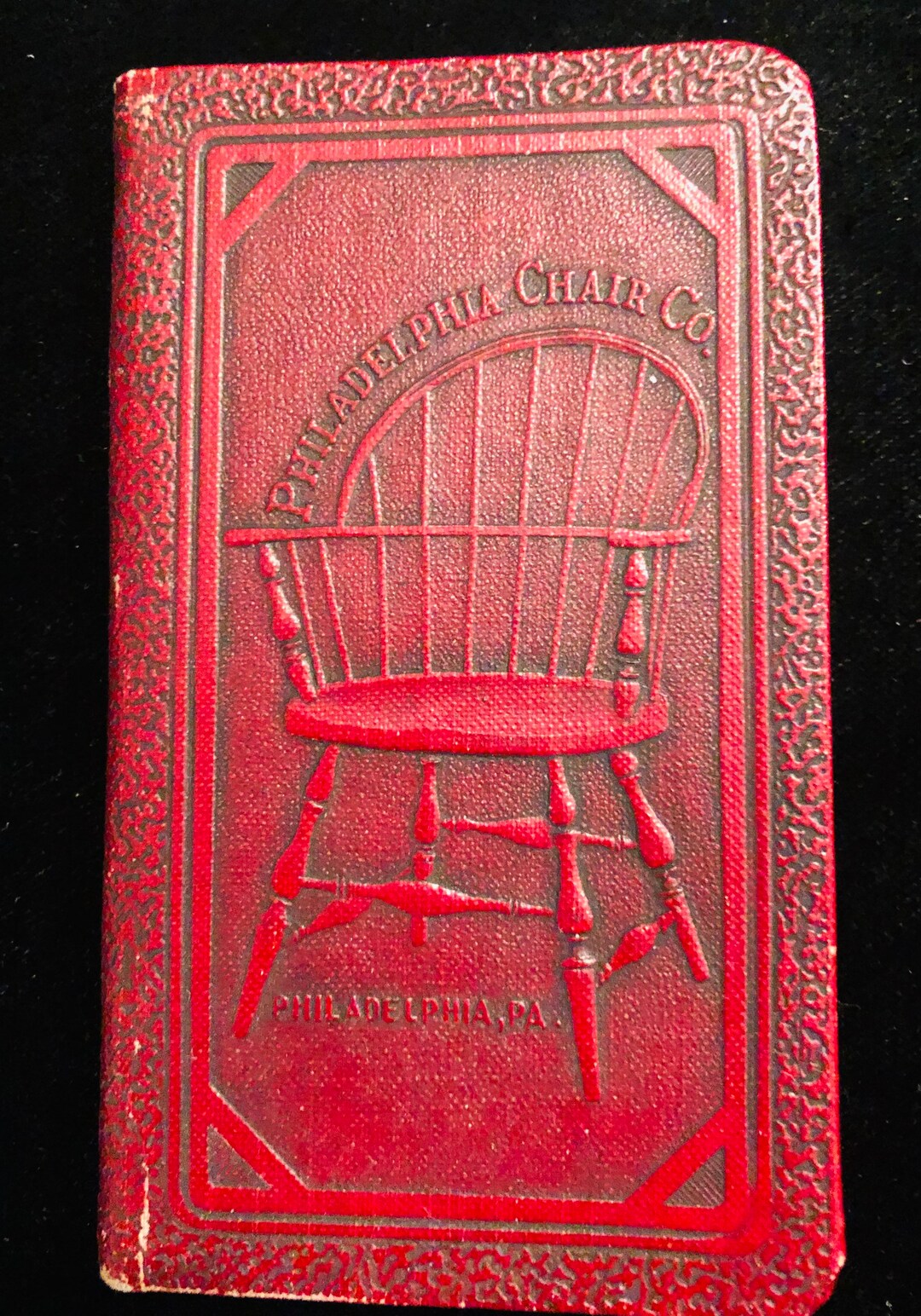 Vintage 1930 Original Leather Philadelphia Chair Company Calendar Book in Excellent Condition