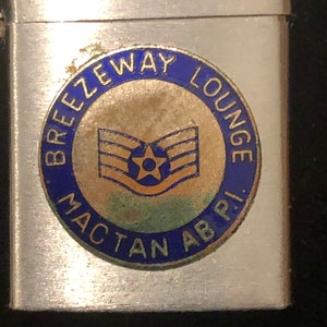 1960’S BREEZEWAY LOUNGE - MACTAN Air Force Base - PHillipines Island Lighter  (Not working) Made in Japan