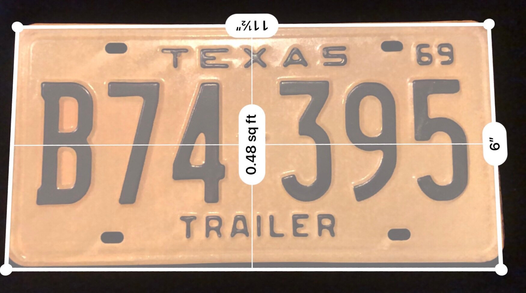 Vintage Original 1969 Texas Trailer License Plate in Mint Etsy