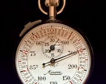 Vintage Minerva Mechanical 1940s Swiss Made Stopwatch in Excellent Condition (No batteries required)