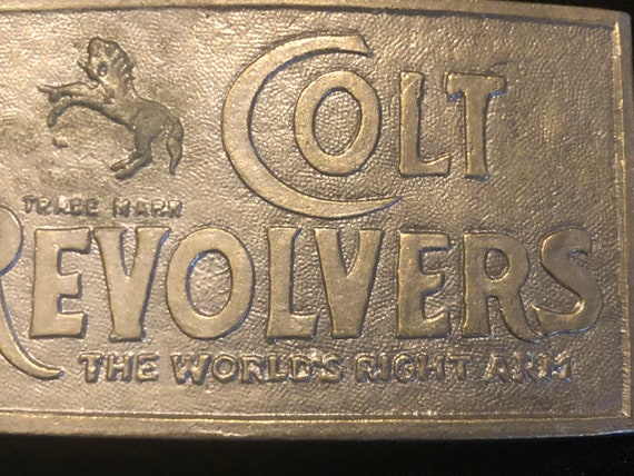 Vintage Original Brass Colt Belt Buckle (Unisex) … - image 3