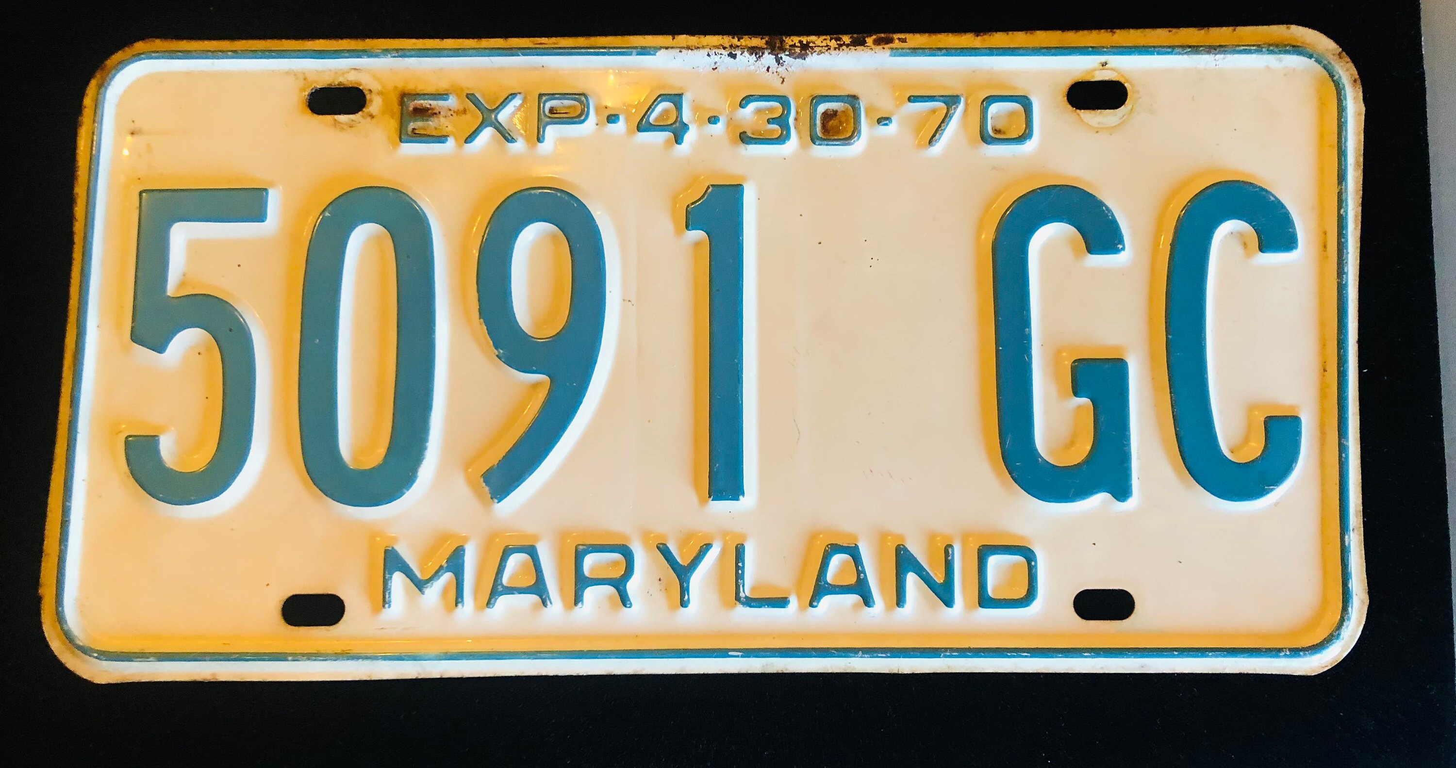 Vintage 1970 Maryland License Plate - Etsy