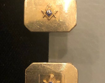 Vintage 1/20 12 Kt gold filled Masonic Men’s Cufflinks set of two(2) in Excellent condition