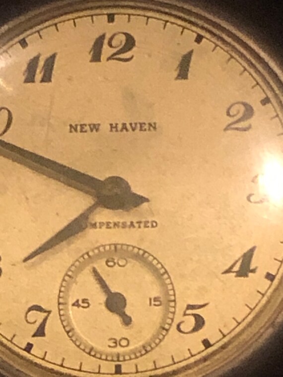 Vintage Original New Haven Pocket Watch in Good Condition - Etsy