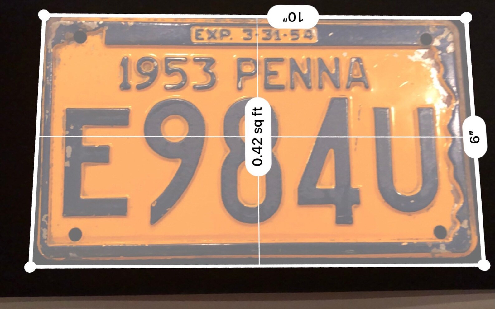 Vintage Original 1953 PA License Plate in Excellent Condition Etsy