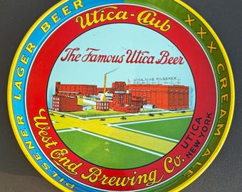 Vintage original Utica Club 12 inch beer tray in excellent condition (Utica,NY)