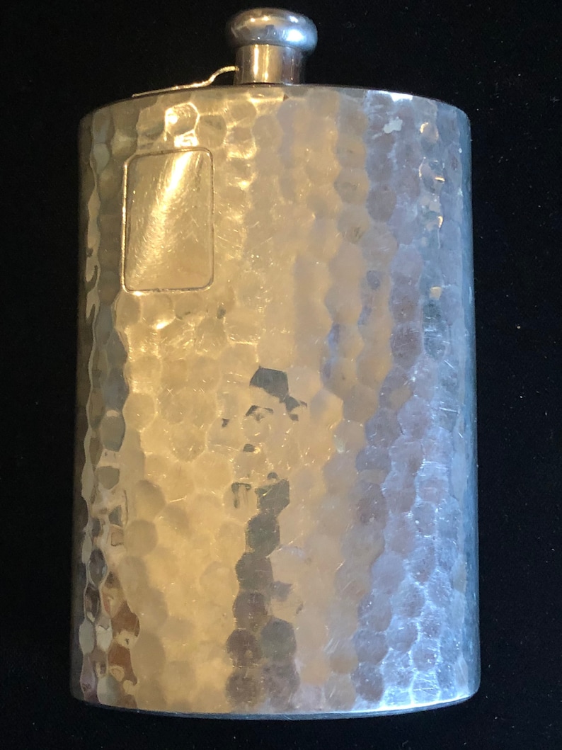 Vintage Hammered Metal Flask. Made in Germany in Excellent Condition Etsy