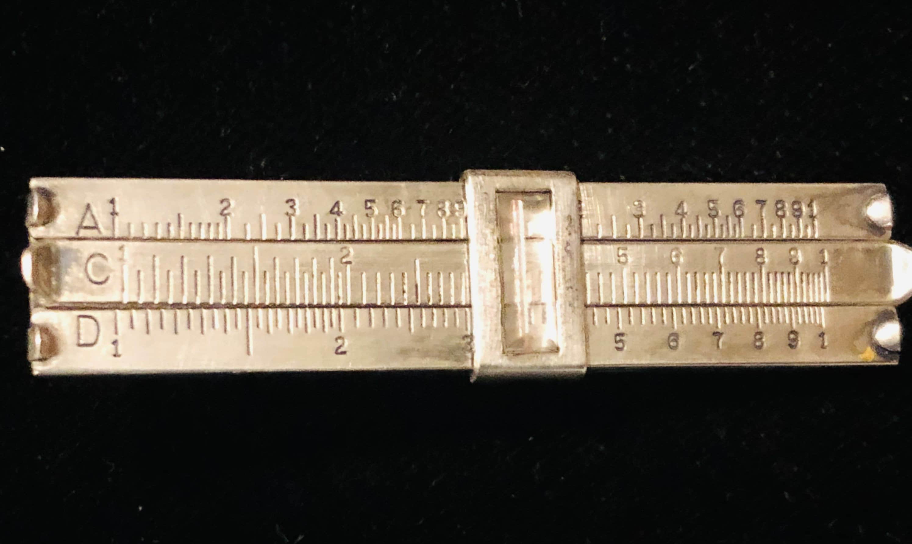Vintage Original Sterling Silver Tie Clip Movable Ruler Made - Etsy
