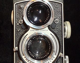 Vintage Rolleicord Camera, Schneider Xenar Lens, With Leather Case