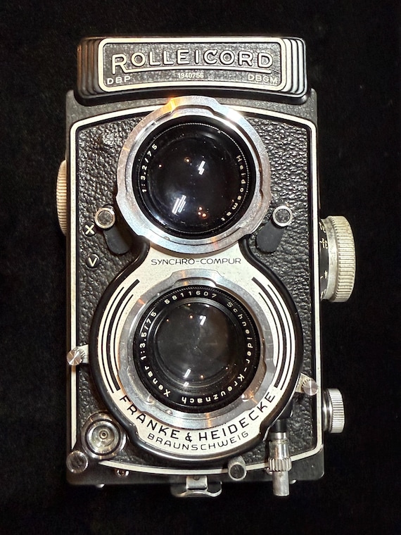 Vintage Rolleicord Camera, Schneider Xenar Lens, With Leather Case