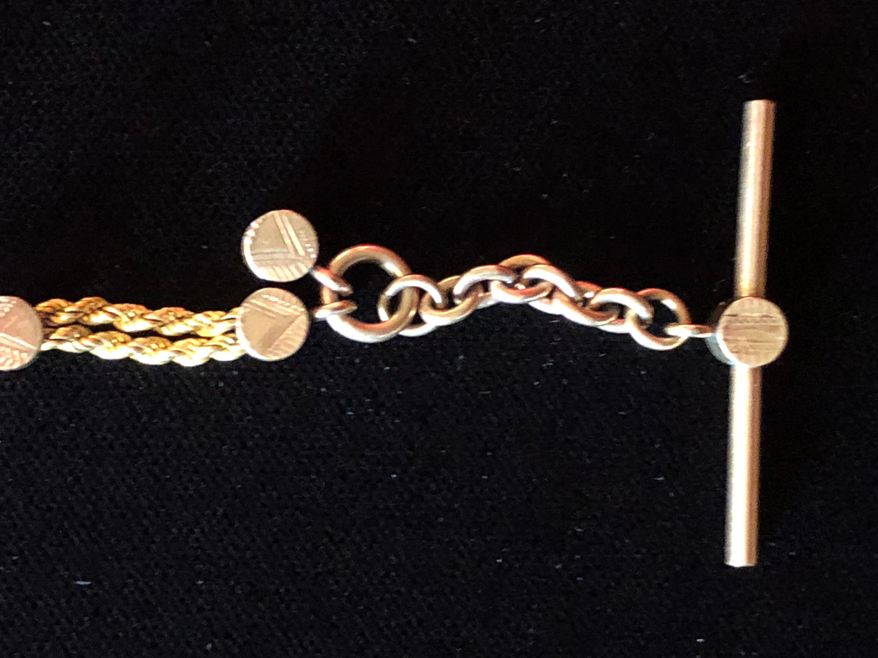 Beautiful Gold Filled 4 Inch Long Pocket Watch Chain With T Etsy